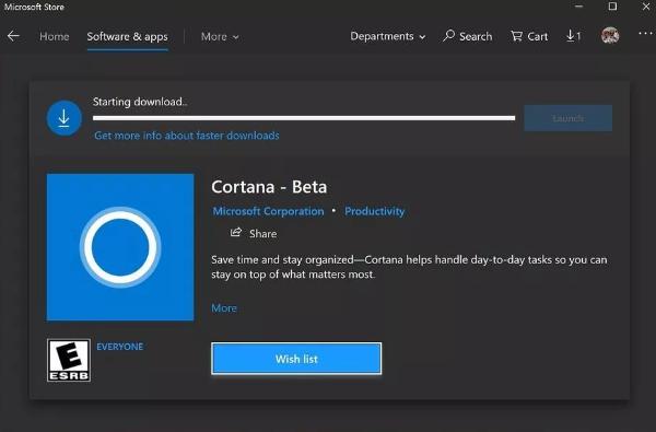 微软新版独立Cortana App反应速度更快，支持对话式互动