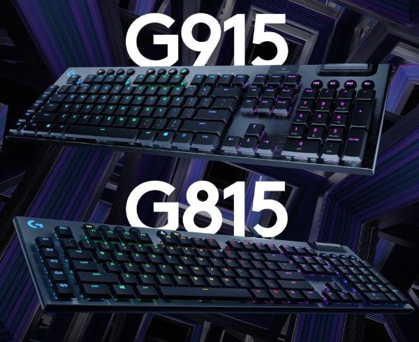 罗技轻薄游戏机械键盘G915及G815，采用自有矮轴与薄键帽设计售价200美金起
