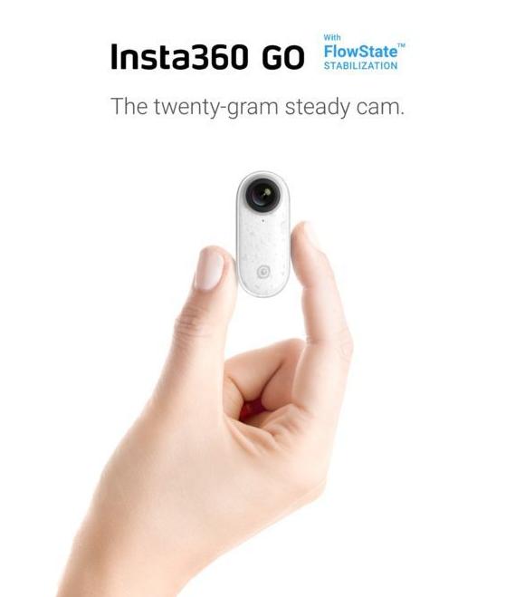 仅18.3公克重的Insta360 GO，可轻易拍摄第一人称视角全景影片