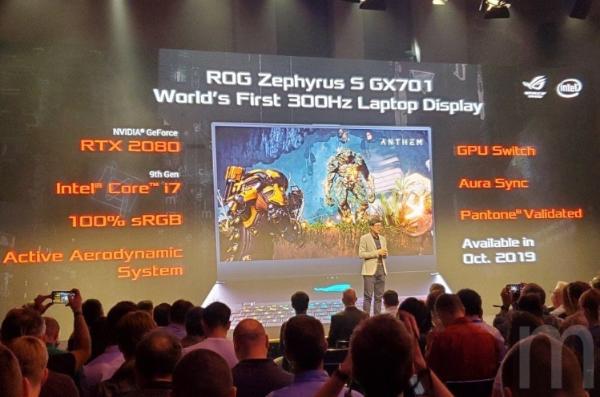 华硕也跟进采用300Hz画面更新率屏幕，率先用于新款ROG Zephyrus S