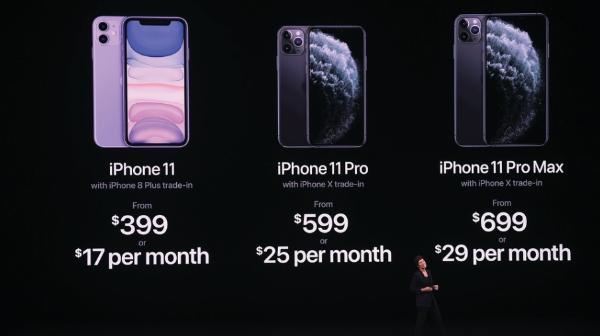 iPhone 11系列手机想靠镜头、价格取胜