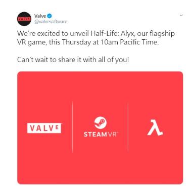 Valve正式公开VR游戏半条命2 预定11月22日发售