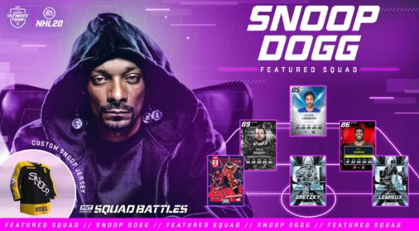 饶舌歌手Snoop Dogg现身EA冰球20游戏 线上多人模式中可以使用
