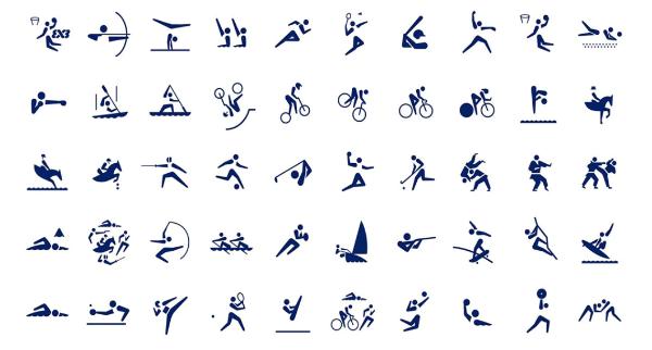 2020东京奥运首度公开73种动画icon 包含55种竞赛项目