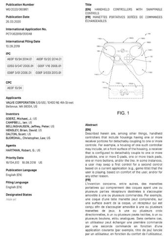Valve于3月申请新控制器专利
